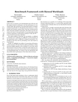 Benchmark Framework with Skewed Workloads