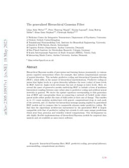 The generalized Hierarchical Gaussian Filter