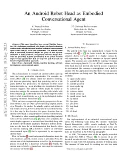An Android Robot Head as Embodied Conversational Agent