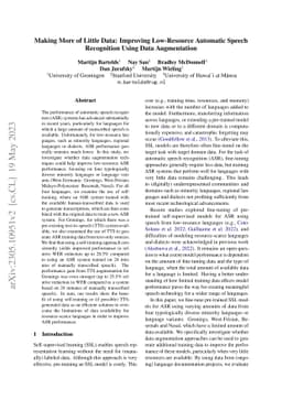 Making More of Little Data: Improving Low-Resource Automatic Speech
  Recognition Using Data Augmentation