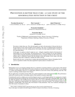 Prevention is better than cure: a case study of the abnormalities
  detection in the chest