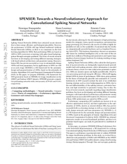 SPENSER: Towards a NeuroEvolutionary Approach for Convolutional Spiking
  Neural Networks
