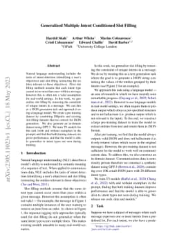 Generalized Multiple Intent Conditioned Slot Filling