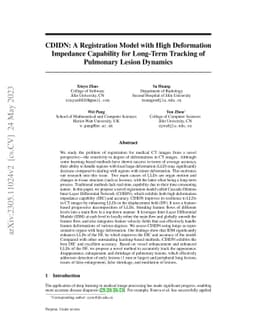 CDIDN: A Registration Model with High Deformation Impedance Capability
  for Long-Term Tracking of Pulmonary Lesion Dynamics