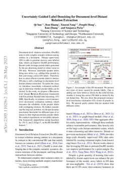 Uncertainty Guided Label Denoising for Document-level Distant Relation
  Extraction