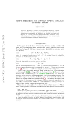Linear estimators for Gaussian random variables in Hilbert spaces