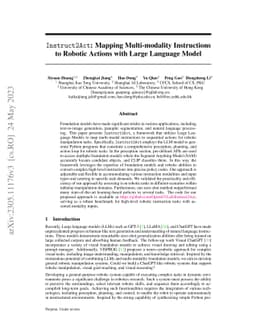 Instruct2Act: Mapping Multi-modality Instructions to Robotic Actions
  with Large Language Model