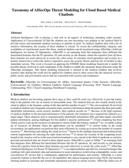 Taxonomy of AISecOps Threat Modeling for Cloud Based Medical Chatbots
