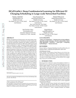 DClEVerNet: Deep Combinatorial Learning for Efficient EV Charging
  Scheduling in Large-scale Networked Facilities