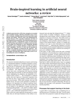 Brain-inspired learning in artificial neural networks: a review