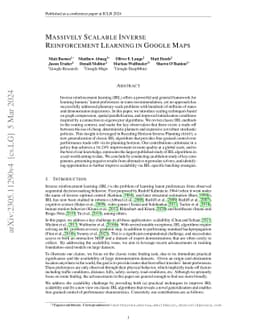 Massively Scalable Inverse Reinforcement Learning in Google Maps