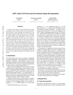 JoIN: Joint GANs Inversion for Intrinsic Image Decomposition