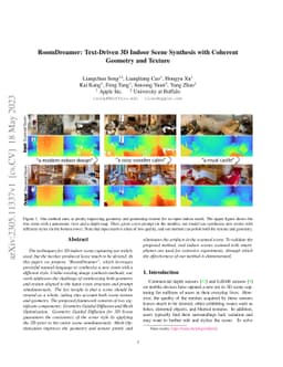 RoomDreamer: Text-Driven 3D Indoor Scene Synthesis with Coherent
  Geometry and Texture