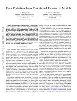 Data Redaction from Conditional Generative Models