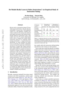 Do Models Really Learn to Follow Instructions? An Empirical Study of
  Instruction Tuning