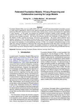 Federated Foundation Models: Privacy-Preserving and Collaborative
  Learning for Large Models
