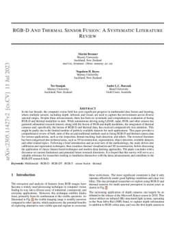 RGB-D And Thermal Sensor Fusion: A Systematic Literature Review