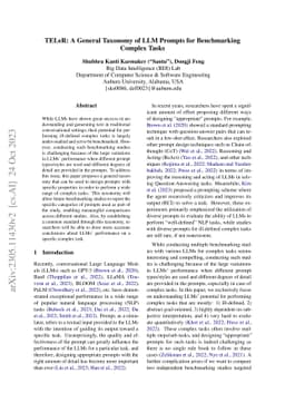 TELeR: A General Taxonomy of LLM Prompts for Benchmarking Complex Tasks