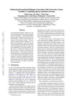 Enhancing Personalized Dialogue Generation with Contrastive Latent
  Variables: Combining Sparse and Dense Persona