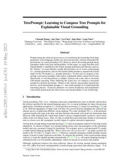 TreePrompt: Learning to Compose Tree Prompts for Explainable Visual
  Grounding