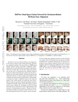 DSFNet: Dual Space Fusion Network for Occlusion-Robust 3D Dense Face
  Alignment