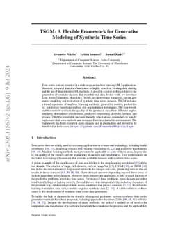 TSGM: A Flexible Framework for Generative Modeling of Synthetic Time
  Series