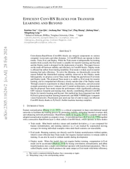 Efficient ConvBN Blocks for Transfer Learning and Beyond