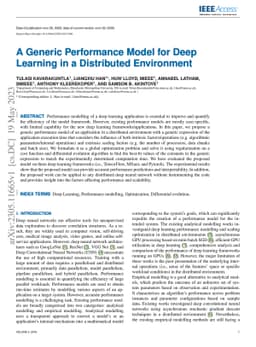 A Generic Performance Model for Deep Learning in a Distributed
  Environment