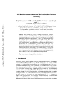 Self-Reinforcement Attention Mechanism For Tabular Learning