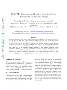 RGCVAE: Relational Graph Conditioned Variational Autoencoder for
  Molecule Design