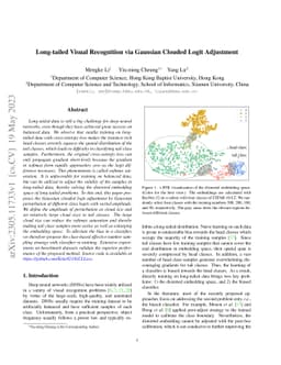 Long-tailed Visual Recognition via Gaussian Clouded Logit Adjustment