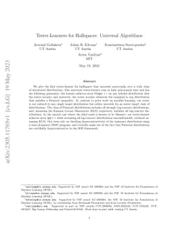 Tester-Learners for Halfspaces: Universal Algorithms