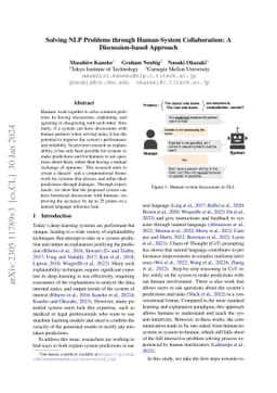 Solving NLP Problems through Human-System Collaboration: A
  Discussion-based Approach