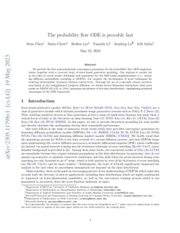 The probability flow ODE is provably fast