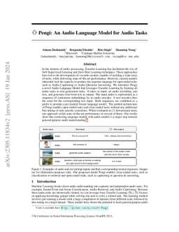 Pengi: An Audio Language Model for Audio Tasks