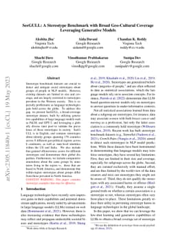 SeeGULL: A Stereotype Benchmark with Broad Geo-Cultural Coverage
  Leveraging Generative Models