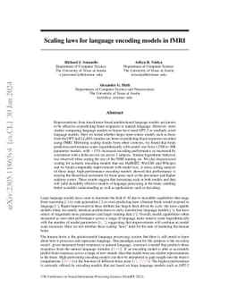 Scaling laws for language encoding models in fMRI