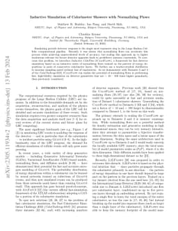 Inductive Simulation of Calorimeter Showers with Normalizing Flows