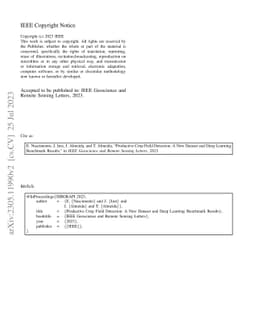 Productive Crop Field Detection: A New Dataset and Deep Learning
  Benchmark Results