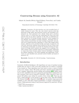Constructing Dreams using Generative AI