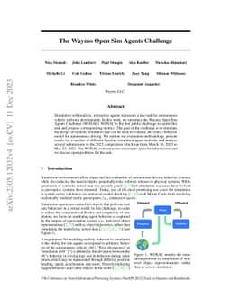 The Waymo Open Sim Agents Challenge