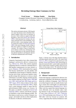 Revisiting Entropy Rate Constancy in Text