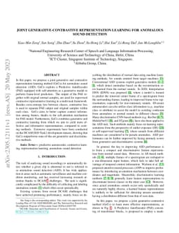 Joint Generative-Contrastive Representation Learning for Anomalous Sound
  Detection