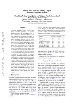 Lifting the Curse of Capacity Gap in Distilling Language Models