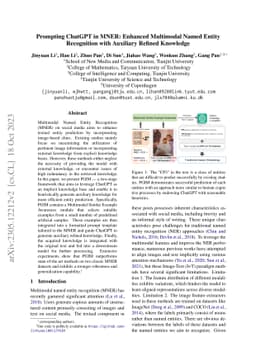 Prompting ChatGPT in MNER: Enhanced Multimodal Named Entity Recognition
  with Auxiliary Refined Knowledge