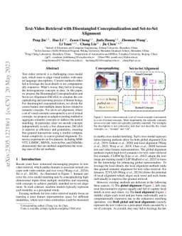 Text-Video Retrieval with Disentangled Conceptualization and Set-to-Set
  Alignment