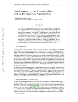 Low-Entropy Latent Variables Hurt Out-of-Distribution Performance