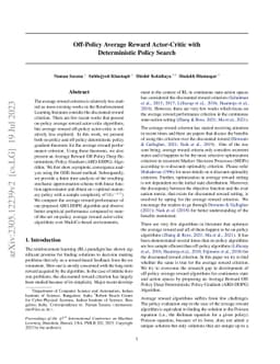 Off-Policy Average Reward Actor-Critic with Deterministic Policy Search