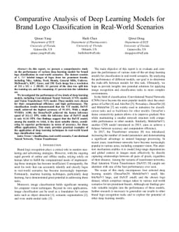 Comparative Analysis of Deep Learning Models for Brand Logo
  Classification in Real-World Scenarios