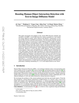 Boosting Human-Object Interaction Detection with Text-to-Image Diffusion
  Model